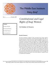 Constitutional and Legal Rights of Iraqi Women Cover